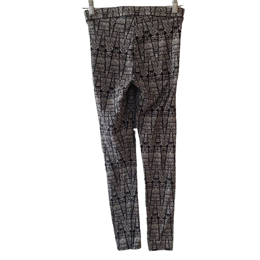 Pink by Victoria's Secret Womens Black and White Abstract Pattern Leggings Small - Picture 2 of 9